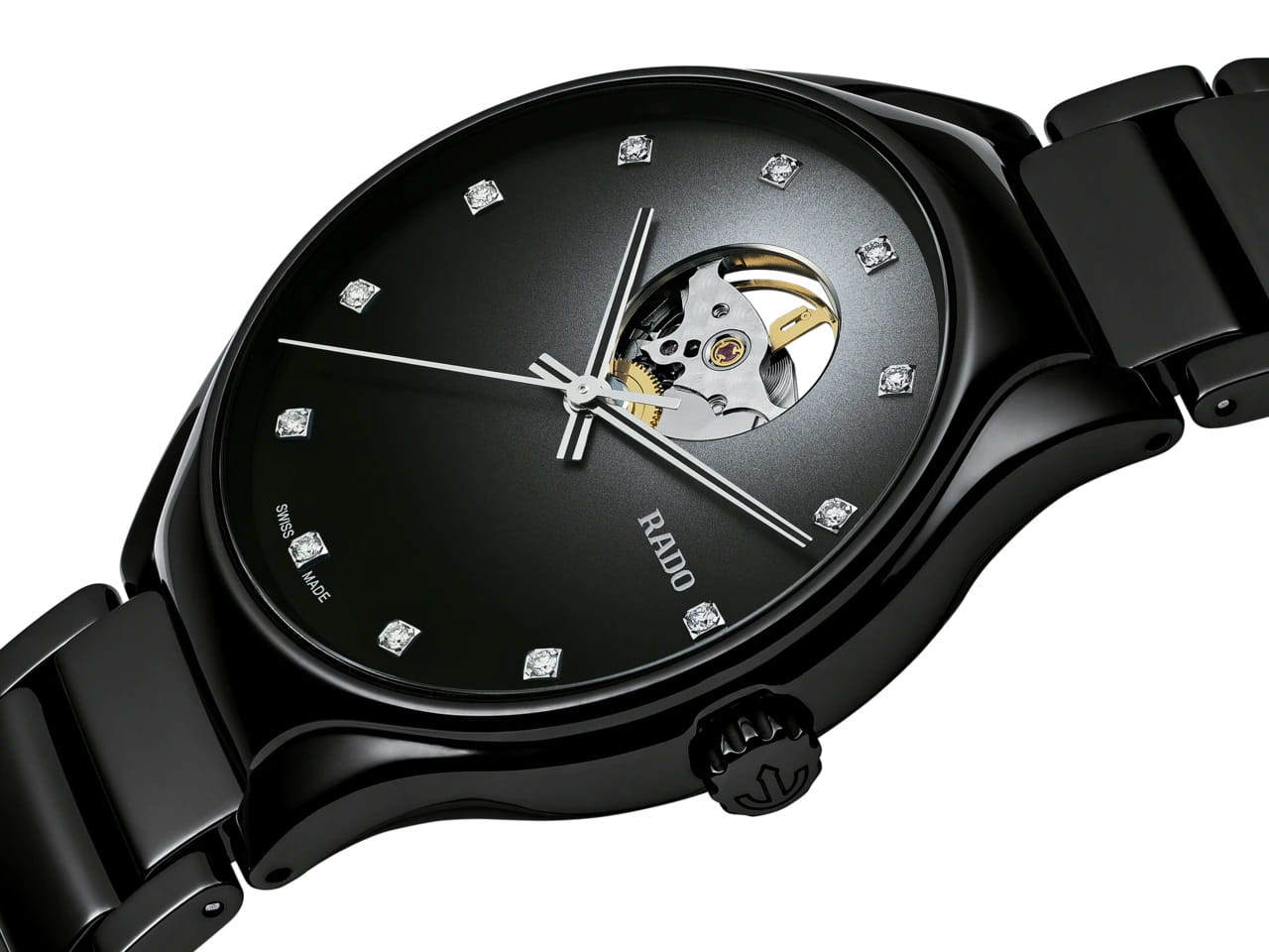Rado Rado True Secret Diamonds R27107732, true швейцария мужские часы на браслете высокотехнологичная керамика боковой вид