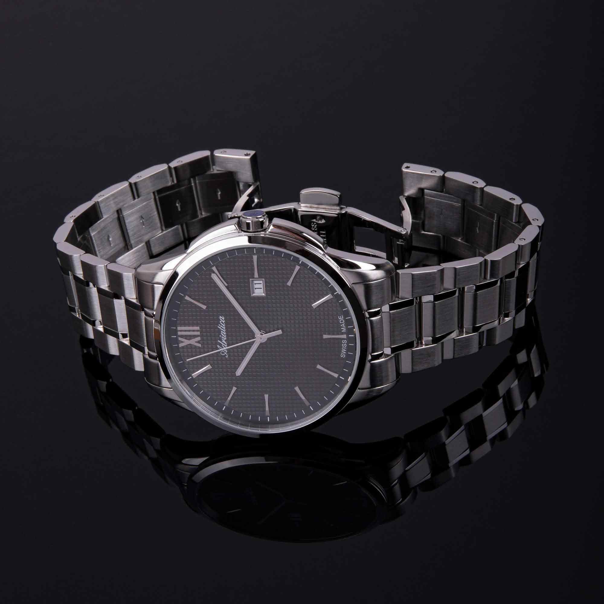 Adriatica Adriatica Pairs A1290.5166Q  - задняя крышка сталь металл корпуса, швейцария часы