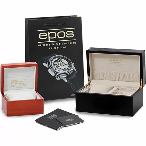 Epos Epos Emotion 3390.152.22.25.25 механические мужские часы часы крупный план черный циферблата