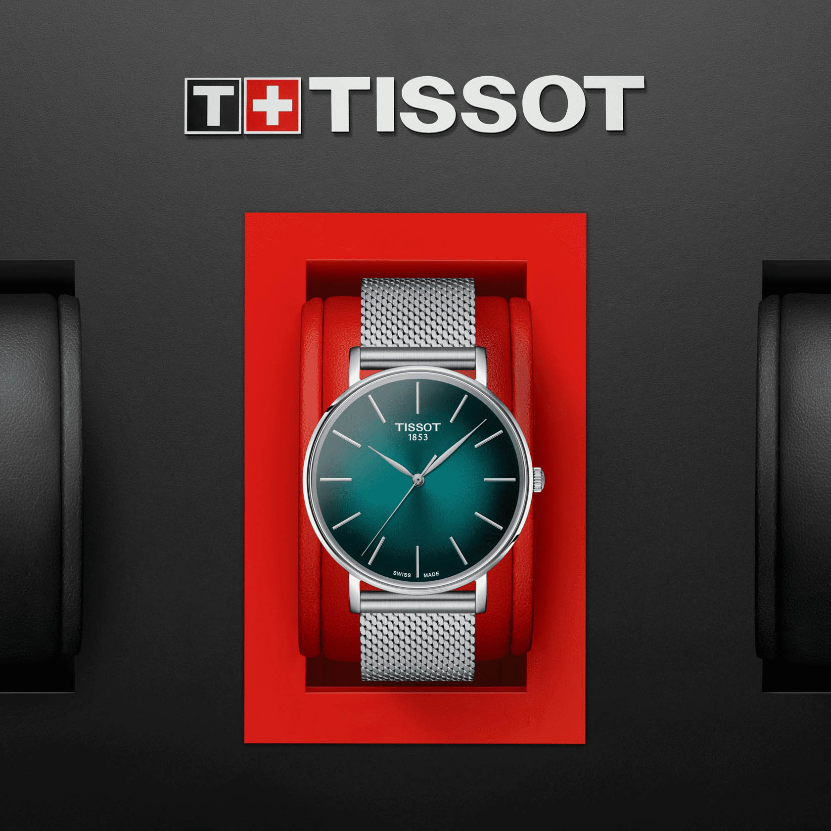 Tissot Tissot Everytime Gent T143.410.11.091.00 кварцевые мужские часы часы крупный план бирюзовый циферблата