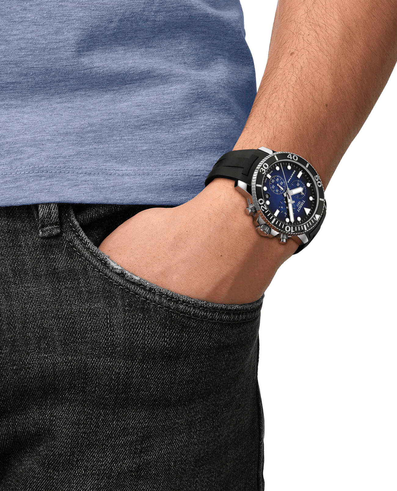 Tissot Tissot Seastar 1000 Chronograph T120.417.17.041.00 Seastar 1000, наручные мужские часы фото под углом