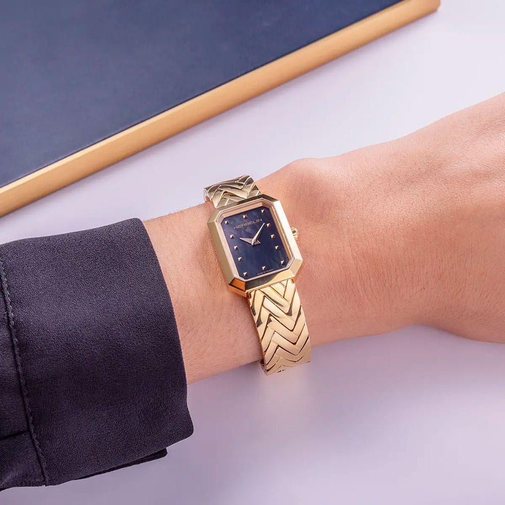 Оригинальные часы Herbelin Herbelin Octogone 17446BP49 кварцевые калибр механизма ronda 751 общий вид