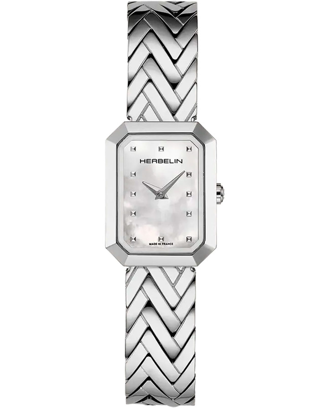 Herbelin Herbelin Octogone 17446B19  17446B19 кварцевые женские часы перламутровый циферблат, браслет нержавеющая сталь — вид спереди