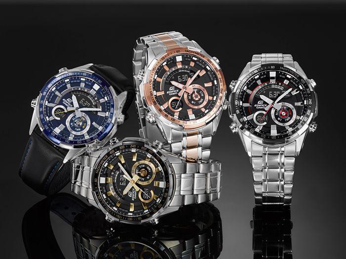 Casio Casio Edifice ERA-600D-1A9, edifice япония мужские часы на браслете 18-каратное желтое золото боковой вид