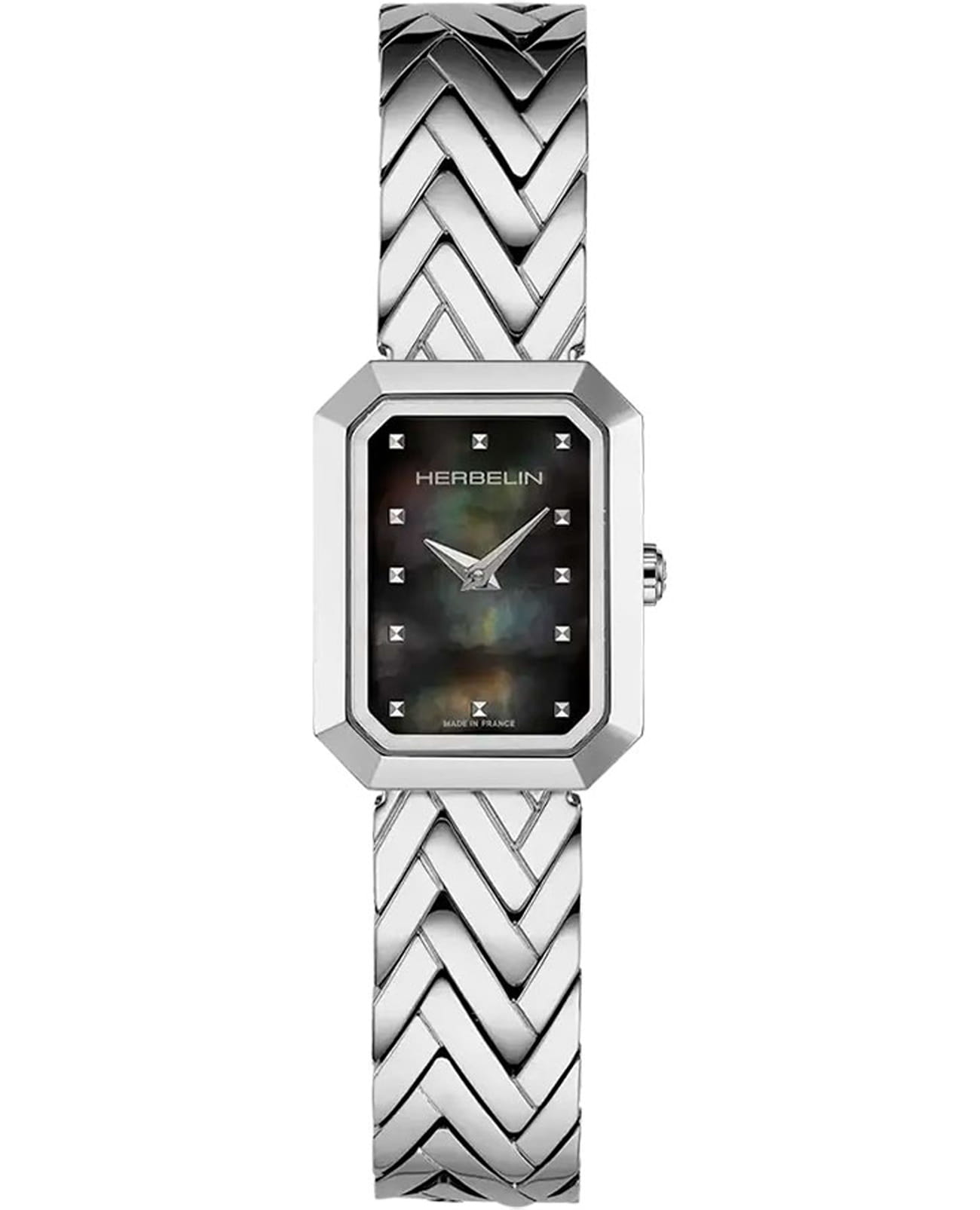 Herbelin Herbelin Octogone 17446B49  17446B49 кварцевые женские часы перламутровый циферблат, браслет нержавеющая сталь — вид спереди