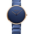 Obaku Obaku Links V258LXSLSL  V258LXSLSL кварцевые женские часы синий циферблат, браслет сталь с ip покрытием — вид спереди