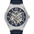 Lee Cooper Lee Cooper LC08050.399  LC08050.399 механические мужские часы синий циферблат, браслет кожаный — вид спереди