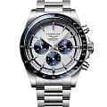 Longines Longines Conquest L3.835.4.98.6  L38354986  механические мужские часы желтый циферблат, браслет нержавеющая сталь — вид спереди