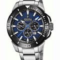 Festina Festina Chrono Bike F20641/2  F20641/2 кварцевые мужские часы синий циферблат, браслет нержавеющая сталь 316l — вид спереди