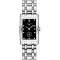 Longines Longines DolceVita L5.512.4.57.6  L55124576 кварцевые женские часы черный циферблат, браслет нержавеющая сталь — вид спереди