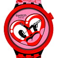 Swatch Swatch Big Bold Biosourced Standard SB05Z103  SB05Z103 кварцевые женские часы розовый циферблат, браслет биоматериал — вид спереди