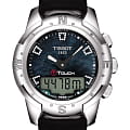 Tissot Tissot T-Touch II Titanium Lady T047.220.46.126.00 T Touch T0472204612600 кварцевые женские часы  перламутровый циферблат, браслет кожаный — вид спереди