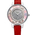 Romanson Romanson RL9A03LLW(WH)RED  RL9A03LLW(WH)RED кварцевые женские часы цветной циферблат, браслет кожаный — вид спереди