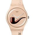 Swatch Swatch New Gent Biosourced SO29Z124  SO29Z124 кварцевые мужские часы бежевый циферблат, браслет силикон — вид спереди