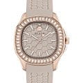 Philipp Plein Philipp Plein Plein Philipp PWTAA0423  PWTAA0423 кварцевые женские часы бежевый циферблат, браслет силикон — вид спереди