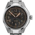 Aviator Aviator Airacobra 43 Type B V.1.38.0.323.5  V.1.38.0.323.5 кварцевые мужские часы черный циферблат, браслет нержавеющая сталь — вид спереди