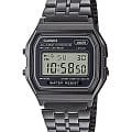Casio Casio Vintage A158WETB-1A  A158WETB-1AEF кварцевые мужские часы золотой циферблат, браслет сталь с ip покрытием — вид спереди
