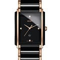 Rado Rado Integral Diamonds R20207712  R20207712 кварцевые мужские часы черный циферблат, браслет сталь + pvd + керамика — вид спереди