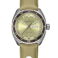 Hamilton Hamilton American Classic Pan Europ Day Date Auto H35445860  H35445860 механические мужские часы зеленый циферблат, браслет кожаный — вид спереди