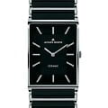 Jacques Lemans Jacques Lemans 1-1651A  1-1651A кварцевые женские часы черный циферблат, браслет сталь + керамические вставки — вид спереди