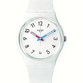 Swatch Swatch Gent Biosourced Standart SO28W400  SO28W400 кварцевые женские часы белый циферблат, браслет силикон — вид спереди