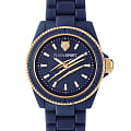 Plein Sport Plein Sport The Scratch PSHBA1223  PSHBA1223 кварцевые женские часы  синий циферблат, браслет пластик — вид спереди
