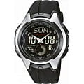 Casio Casio Illuminator AQ-160W-1B  AQ-160W-1B кварцевые мужские часы черный циферблат, браслет пластик — вид спереди