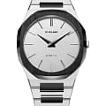D1 Milano D1 Milano Ultra Thin UTBU06  UTBU06 кварцевые мужские часы серебристый циферблат, браслет нержавеющая сталь с pvd-покрытием — вид спереди