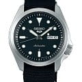 Seiko Seiko 5 Sports SRPE67K1S  SRPE67K1S механические мужские часы серый циферблат, браслет тканевый — вид спереди