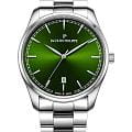 Jacques Philippe Jacques Philippe Odina JPQGS6213X6  JPQGS6213X6 кварцевые мужские часы зеленый циферблат, браслет нержавеющая сталь — вид спереди