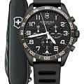 Victorinox Victorinox Fieldforce Sport Chronograph 241926.1 кварцевые мужские часы часы, крупный план черный циферблат