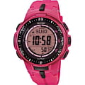 Casio Casio Pro Trek PRW-3000-4BDR PRW PRW-3000-4BDR электронные мужские часы  розовый циферблат, браслет пластик — вид спереди