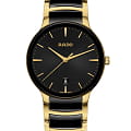 Rado Rado Centrix R30022152  R30022152 механические мужские часы черный циферблат, браслет высокотехнологичная керамика + нержавеющая сталь с pvd покрытием — вид спереди