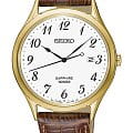 Seiko Seiko Conceptual Series Dress SGEH78P1  SGEH78P1 кварцевые мужские часы белый циферблат, браслет кожаный — вид спереди