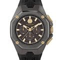 Philipp Plein Philipp Plein Octagon PWTBA0323  PWTBA0323 кварцевые мужские часы коричневый циферблат, браслет силикон — вид спереди