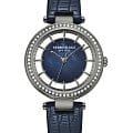 Kenneth Cole Kenneth Cole Transparency KCWLA2223001  KCWLA2223001 кварцевые женские часы синий циферблат, браслет кожаный — вид спереди