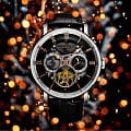 Stuhrling Stuhrling Majestic 1015.03 механические мужские часы часы крупный план черный циферблата
