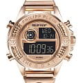 Philipp Plein Philipp Plein The G.O.A.T. PWFAA0421  PWFAA0421 кварцевые мужские часы золотой циферблат, браслет нержавеющая сталь — вид спереди