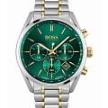 Hugo Boss Hugo Boss Champion HB1513878  HB1513878 кварцевые мужские часы зеленый циферблат, браслет нержавеющая сталь с pvd-покрытием — вид спереди