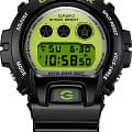 Casio Casio G-Shock DW-6900RCS-1DR (DW-6900RCS-1) электронные мужские часы часы крупный план зеленый циферблата