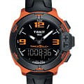 Tissot Tissot T-Race Touch Aluminium T081.420.97.057.03 T Race T0814209705703 кварцевые мужские часы черный циферблат, браслет силикон — вид спереди