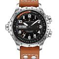 Hamilton Hamilton Khaki Aviation X-Wind Day Date Auto Chrono H77755533  H77755533 механические мужские часы черный циферблат, браслет кожаный — вид спереди