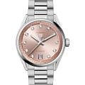TAG Heuer TAG Heuer Carrera Date WBN231D.BA0001  WBN231D.BA0001 механические женские часы розовый циферблат, браслет нержавеющая сталь — вид спереди