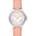 Michael Kors Michael Kors Camille MK2963  MK2963 кварцевые женские часы белый циферблат, браслет кожаный — вид спереди