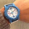 Casio Casio Baby-G BGA-180-2B3DR женские часы голубой циферблат на запястье