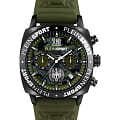 Plein Sport Plein Sport Wildcat PSGBA0223  PSGBA0223 кварцевые мужские часы зеленый циферблат, браслет силикон — вид спереди