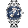 Hamilton Hamilton Jazzmaster Open Heart Auto H32705141  H32705141 механические мужские часы синий циферблат, браслет нержавеющая сталь — вид спереди