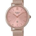 Casio Casio Sheen SHE-4539CM-4A  SHE-4539CM-4A кварцевые женские часы розовый циферблат, браслет нержавеющая сталь — вид спереди
