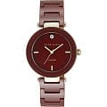 Anne Klein Anne Klein Diamond  1018BYGB  1018BYGB кварцевые женские часы бордовый циферблат, браслет  — вид спереди