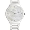 Rado Rado True Thinline R27957902  R27957902 кварцевые женские часы перламутровый циферблат, браслет высокотехнологичная керамика — вид спереди